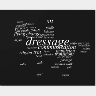 Equestrian Dictionary - Dressage (dark) Posters and Art